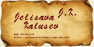 Jelisava Kalušev vizit kartica